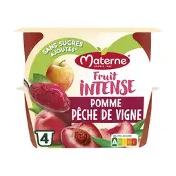 Carrefour MATERNE Compote Coupelles Fruit Intense offre