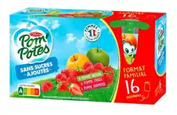 Carrefour POM'POTES Desserts fruitiers sans sucres ajoutés Format Familial offre