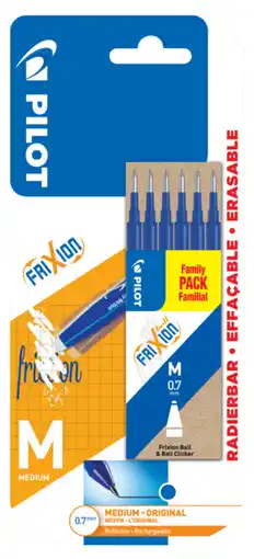 Carrefour PILOT 6 recharges bleu Frixion offre