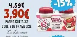 Naturalia Panna cotta x2 coulis de framboise offre