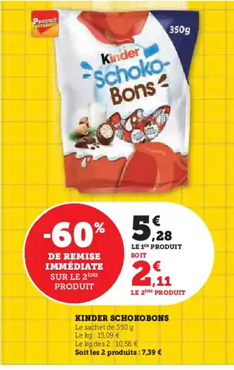 Super U KINDER SCHOKOBONS offre