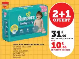 Super U COUCHES PAMPERS BABY DRY offre