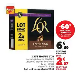 Super U CAFE MOULU L'OR offre
