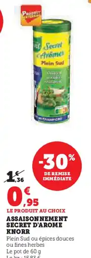 Super U ASSAISONNEMENT SECRET D'AROME KNORR offre
