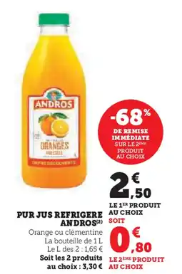 Super U PUR JUS REFRIGERE ANDROS (2) offre