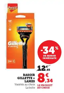 Super U RASOIR GILLETTE + offre