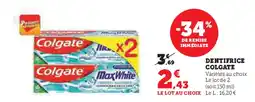 Super U DENTIFRICE COLGATE offre