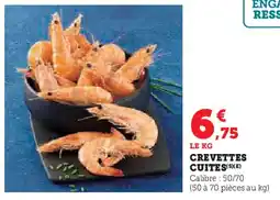 Super U CREVETTES CUITES (5)(E) offre