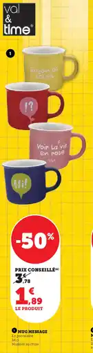 Super U MUG MESSAGE offre