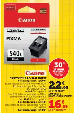 Super U CARTOUCHE PG-540L NOIRE offre