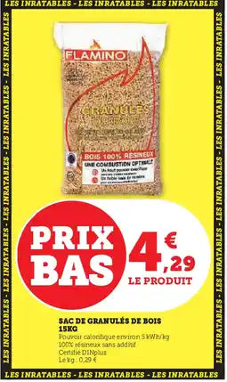 Super U SAC DE GRANULÉS DE BOIS offre
