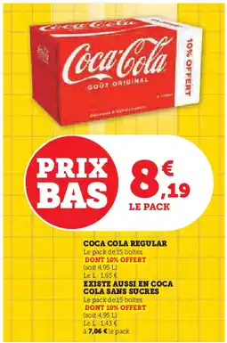 Hyper U COCA COLA REGULAR offre