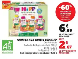 Hyper U GOUTER AUX FRUITS BIO HIPP offre