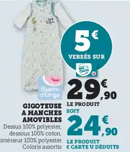 Hyper U GIGOTEUSE LE PRODUIT A MANCHES SOIT AMOVIBLES offre