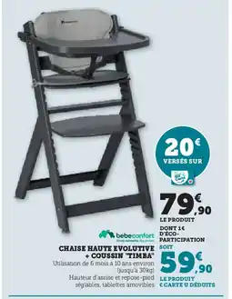 Hyper U CHAISE HAUTE EVOLUTIVE SOIT offre