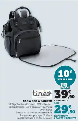 Hyper U SAC A DOS A LANGER offre