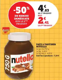 Hyper U PATE A TARTINER NUTELLA offre