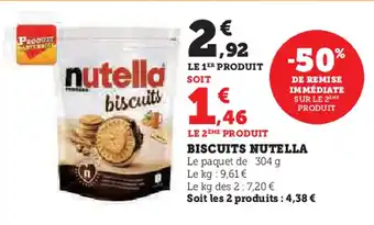 Hyper U BISCUITS NUTELLA offre