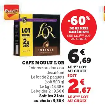 Hyper U CAFE MOULU L'OR offre