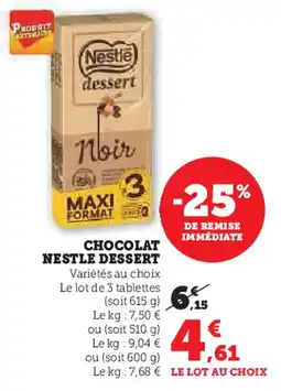 Hyper U CHOCOLAT NESTLE DESSERT offre