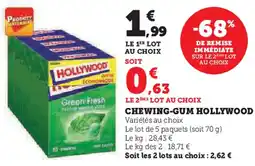 Hyper U CHEWING-GUM HOLLYWOOD offre
