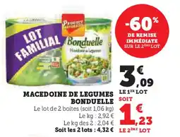 Hyper U MACEDOINE DE LEGUMES BONDUELLE offre