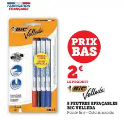 Hyper U 8 FEUTRES EFFACABLES BIC VELLEDA offre