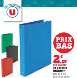 Hyper U CLASSEUR RIGIDE U offre