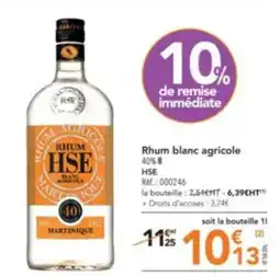 METRO Rhum blanc agricole offre