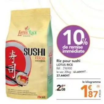 METRO Riz pour sushi LOTUS RICE offre