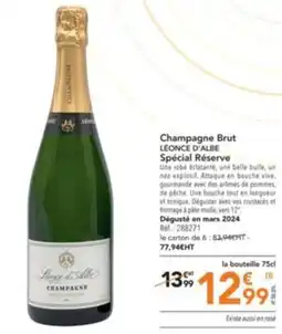 Champagne Brut LÉONCE D'ALBE Spécial Réserve