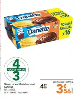 METRO Danette vanille/chocolat DANONE offre