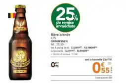METRO Bière blonde GRIMBERGEN offre