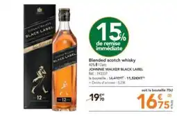 METRO Blended scotch whisky JOHNNIE WALKER BLACK LABEL offre