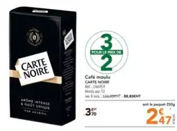 METRO Café moulu CARTE NOIRE offre
