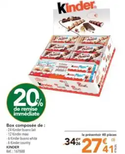 METRO Box composée de : -24 Kinder bueno lait offre