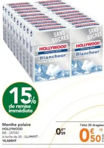 METRO Menthe polaire HOLLYWOOD offre