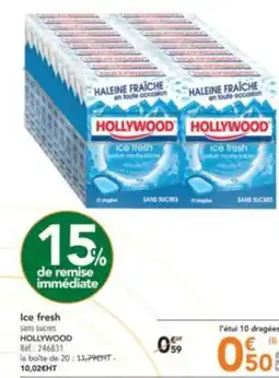 METRO Ice fresh sans sucres HOLLYWOOD Ref.:246831 offre