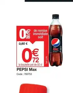 Promocash PEPSI Max offre