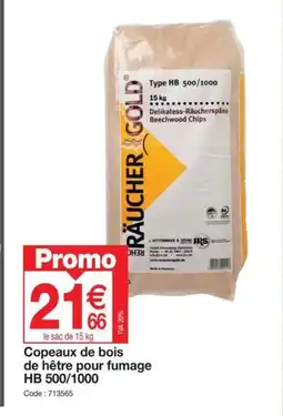 Promocash Copeaux de bois de hêtre pour fumage HB 500/1000 offre