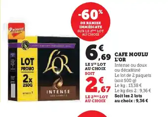 U Express CAFE MOULU L'OR offre