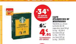 U Express CAFE STARBUCKS BY NESPRESSO offre