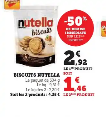 U Express BISCUITS NUTELLA offre