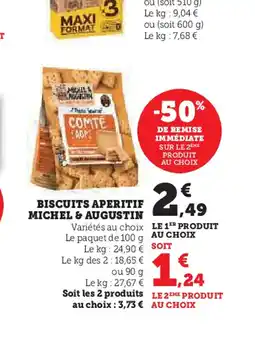 U Express BISCUITS APERITIF MICHEL & AUGUSTIN offre