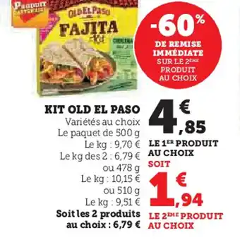 U Express KIT OLD EL PASO offre