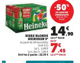 U Express BIERE BLONDE HEINEKEN 5° offre