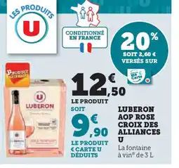 U Express LUBERON AOP ROSE CROIX DES ALLIANCES offre