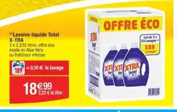 Cora x Carrefour (1) Lessive liquide Total X-TRA offre