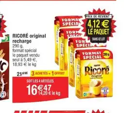 Cora x Carrefour RICORÉ original recharge offre