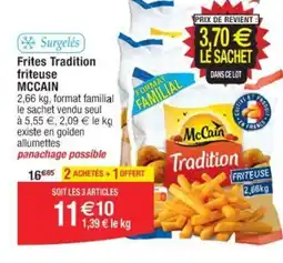 Cora x Carrefour Frites Tradition friteuse MCCAIN offre